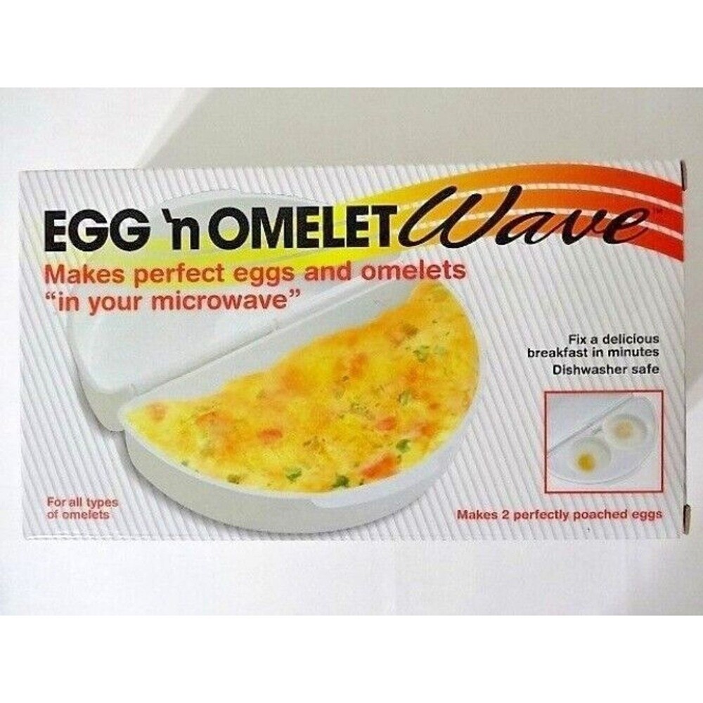 Emson Egg 'n Omelet Wave Microwave Cooker Poaching Insert White Plastic Kitchen